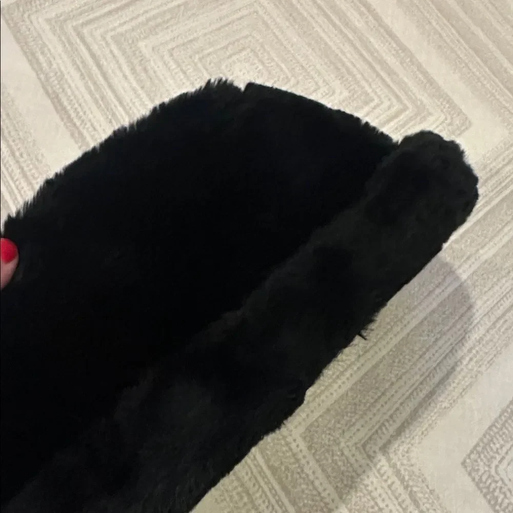 Bloomingdale’s Black Faux Fur Winter Bucket Hat